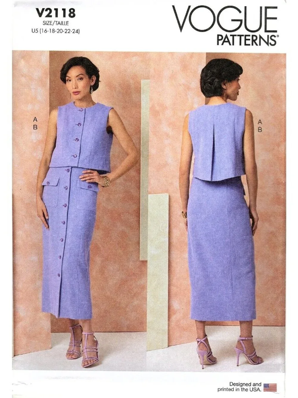Vogue V27118 Misses 16 to 24 Top and Skirt Uncut Sewing Pattern